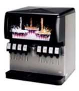 black and gray drink dispenser with 8 spouts